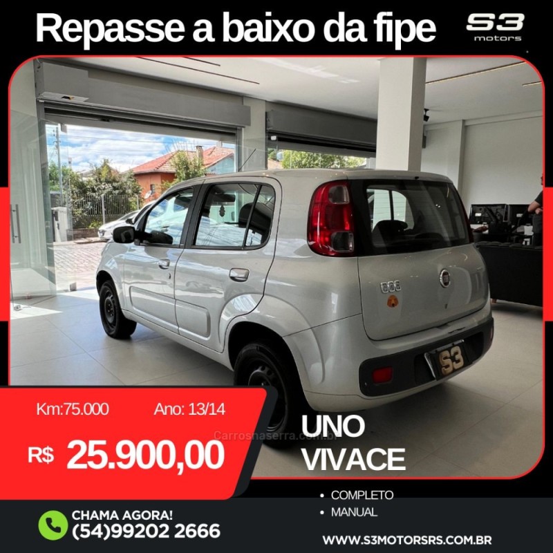 UNO 1.0 EVO VIVACE 8V FLEX 4P MANUAL - 2014 - CAXIAS DO SUL