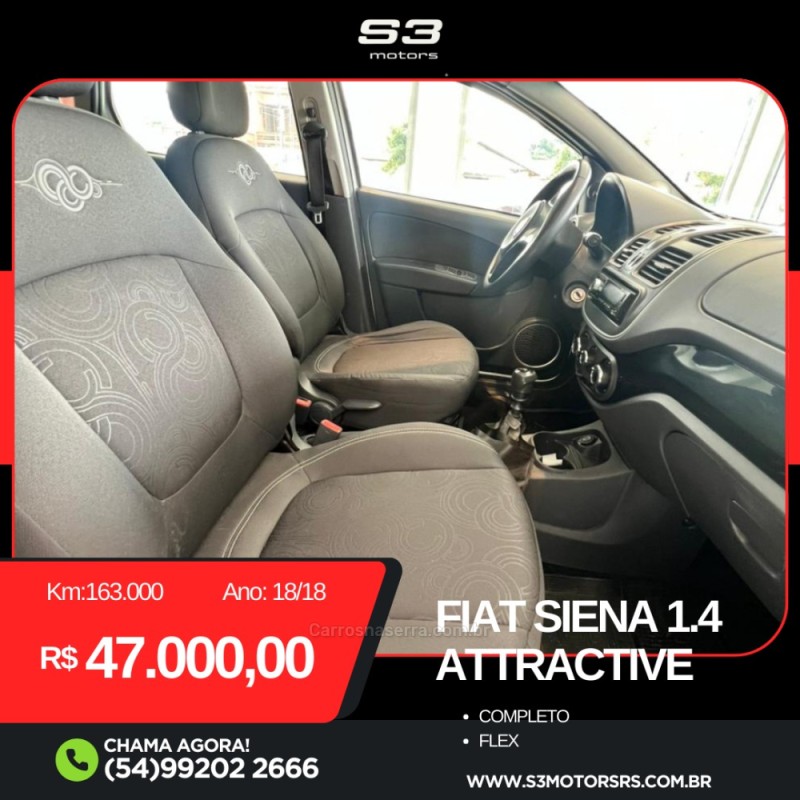 SIENA 1.4 MPI ATTRACTIVE 8V FLEX 4P MANUAL - 2018 - CAXIAS DO SUL
