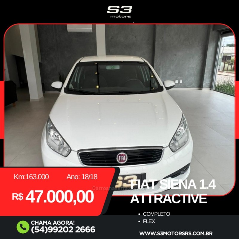 SIENA 1.4 MPI ATTRACTIVE 8V FLEX 4P MANUAL - 2018 - CAXIAS DO SUL