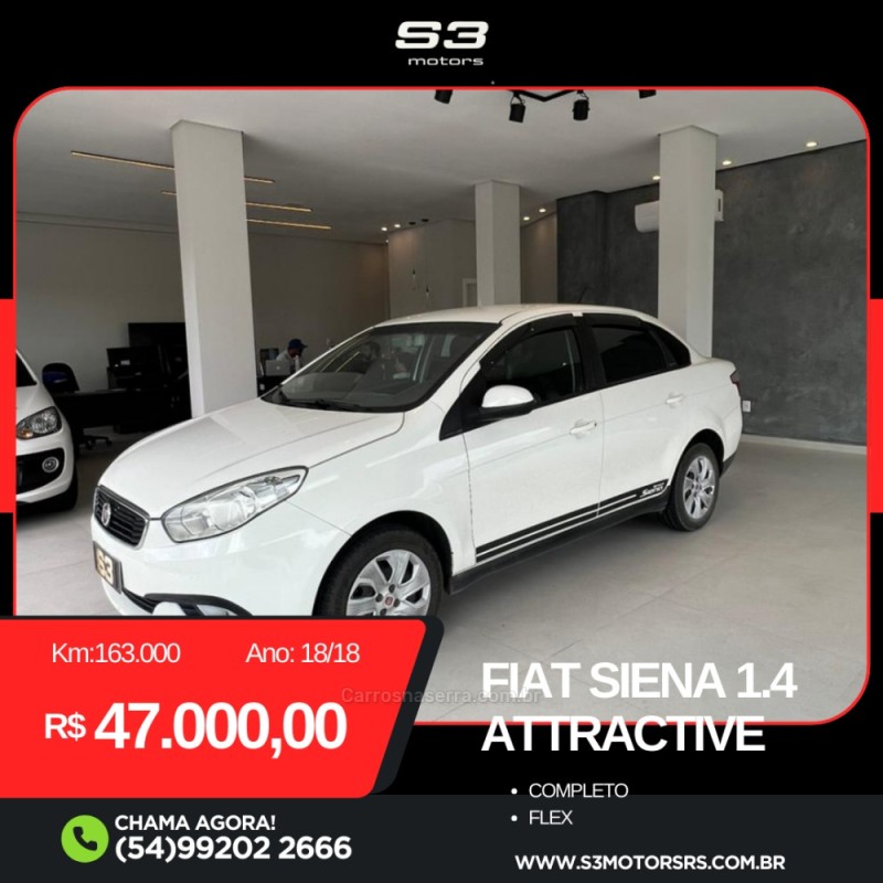 SIENA 1.4 MPI ATTRACTIVE 8V FLEX 4P MANUAL - 2018 - CAXIAS DO SUL