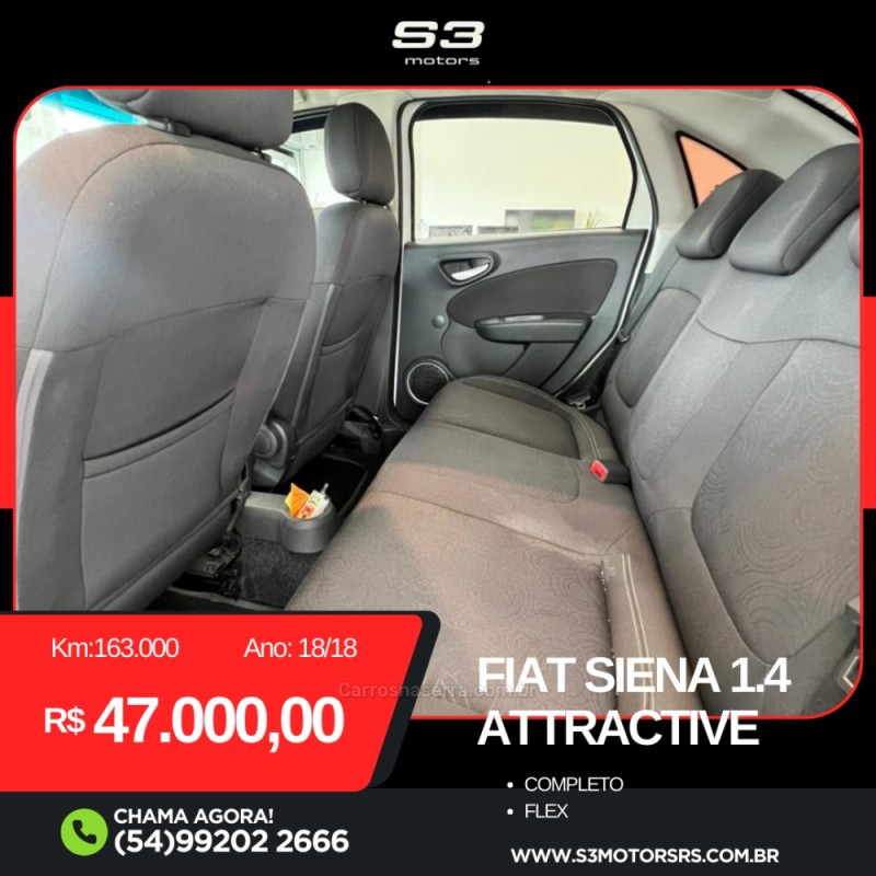 SIENA 1.4 MPI ATTRACTIVE 8V FLEX 4P MANUAL - 2018 - CAXIAS DO SUL