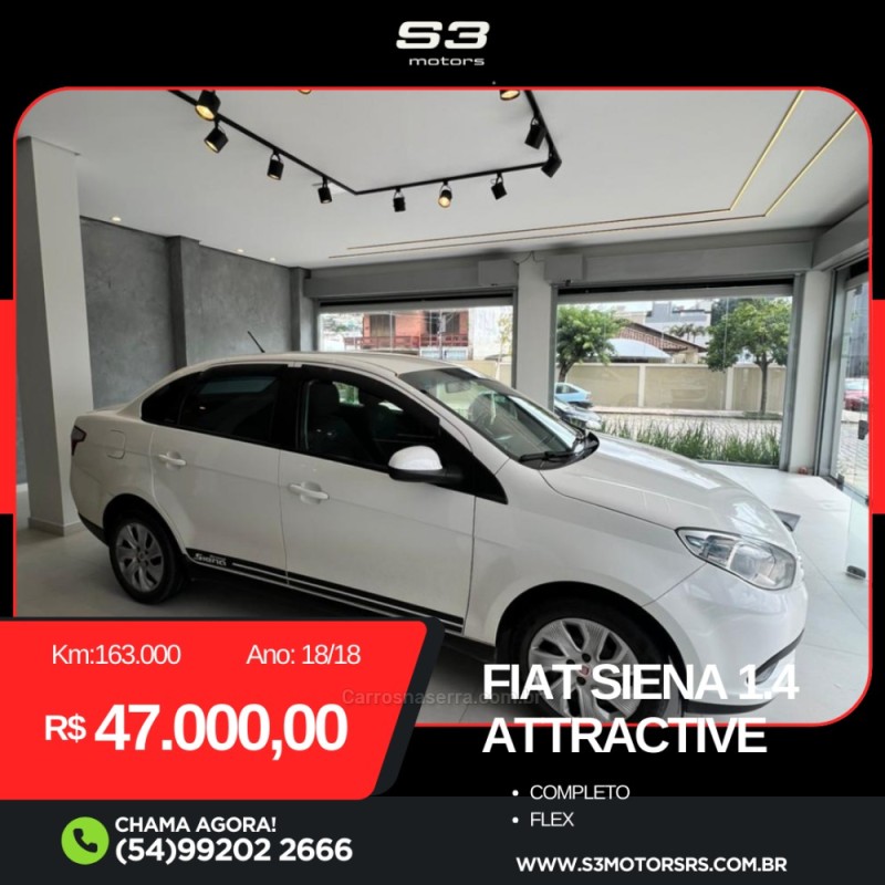 siena 1.4 mpi attractive 8v flex 4p manual 2018 caxias do sul