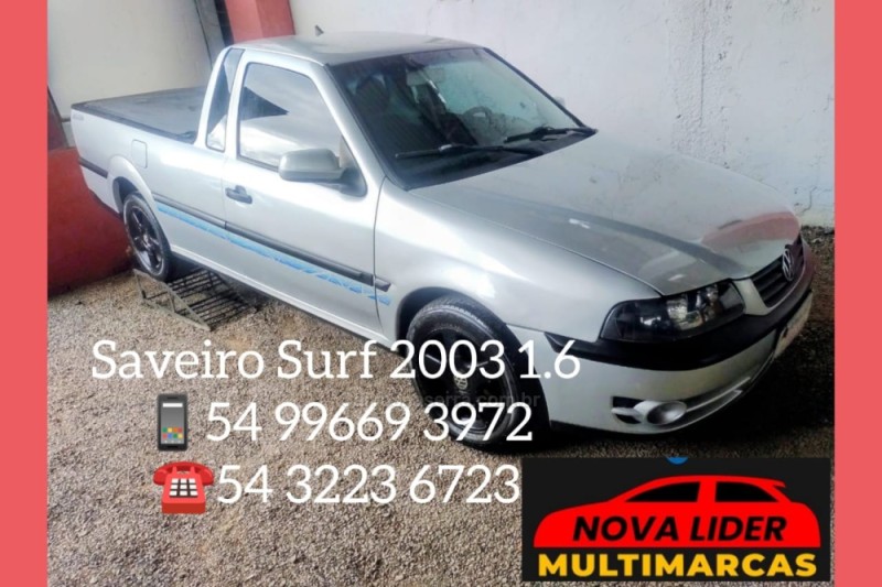 saveiro 1.6 mi super surf cs 8v flex 2p manual g.iii 2003 caxias do sul