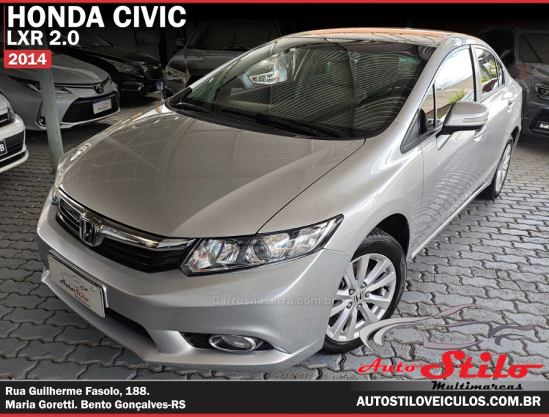 civic 2.0 lxr 16v flex 4p automatico 2014 bento goncalves