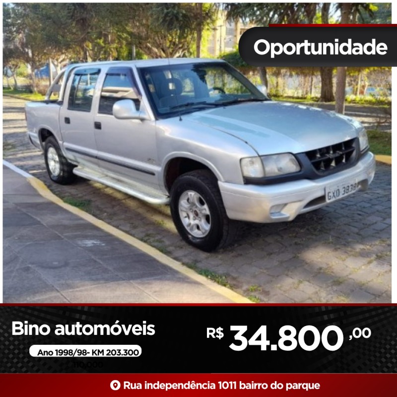s10 4.3 sfi dlx 4x2 cd v6 12v gasolina 4p manual 1998 farroupilha