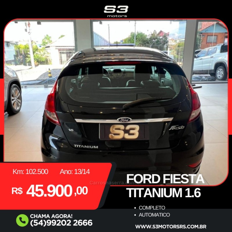 FIESTA 1.6 TITANIUM PLUS HATCH 16V FLEX 4P AUTOMÁTICO - 2014 - CAXIAS DO SUL