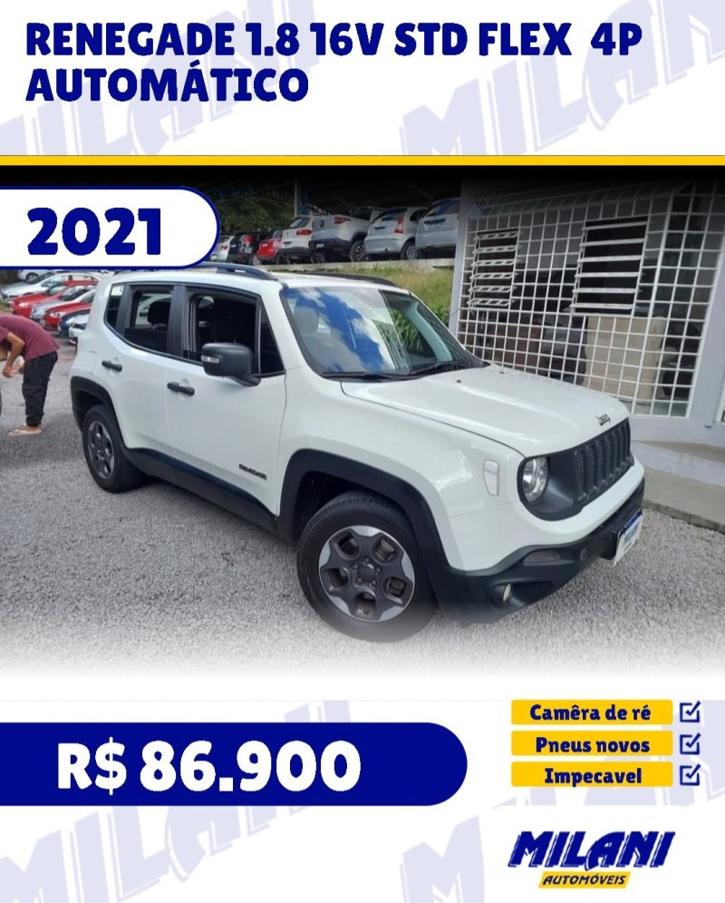 renegade 1.8 16v std flex 4p automatico 2021 bento goncalves