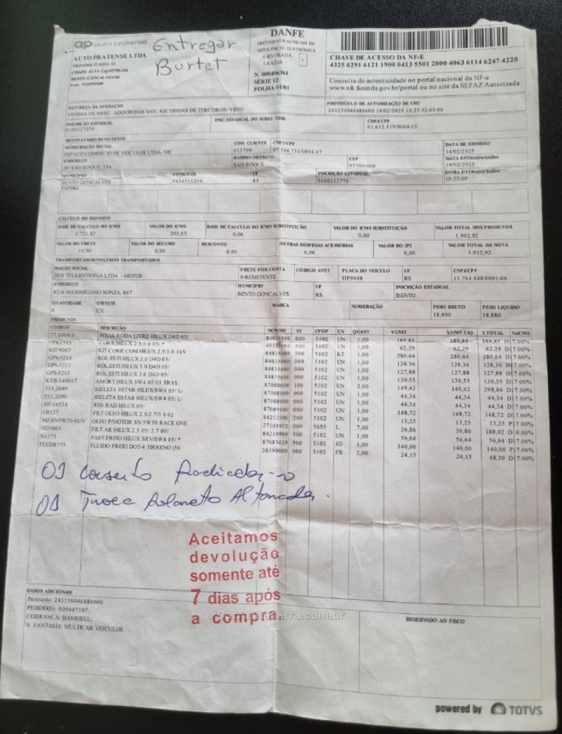 HILUX SW4 2.8 SRX 4X4 7 LUGARES 16V TURBO INTERCOOLER DIESEL 4P AUTOMÁTICO - 2011 - BENTO GONçALVES