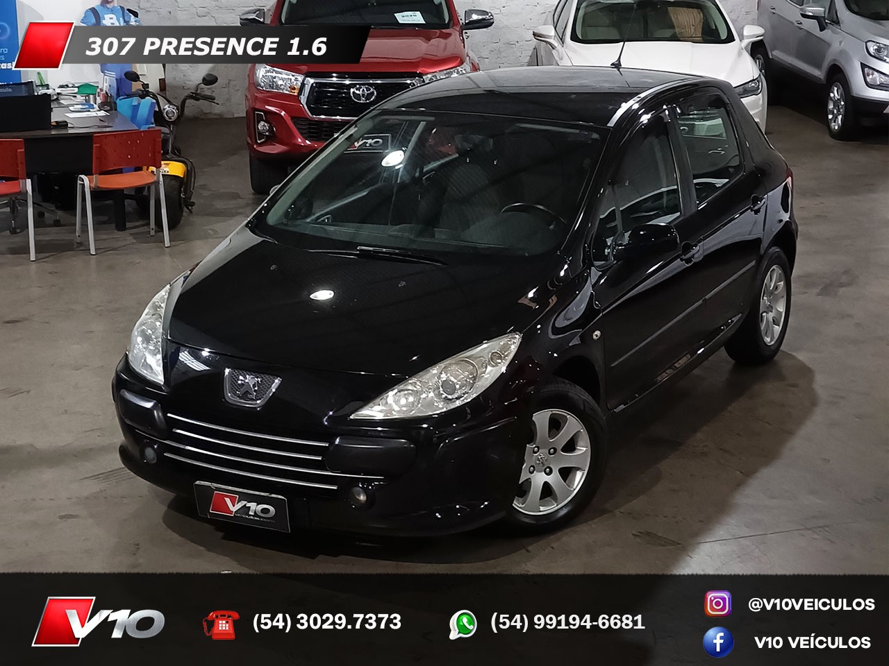 PEUGEOT - 307 - 2007/2008 - Preta - R$ 23.900,00