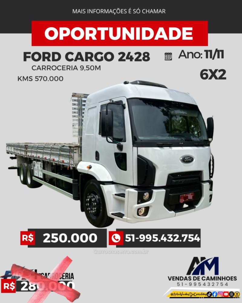 cargo 2428 e t 3 eixos 2011 portao