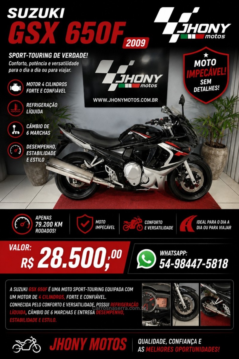 GSX 650 F - 2009 - CAXIAS DO SUL