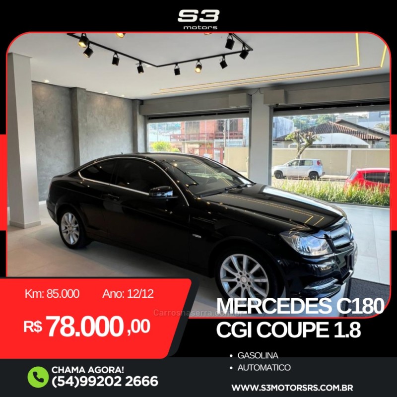 c 180 1.8 cgi coupe turbo 16v gasolina 2p automatico 2012 caxias do sul