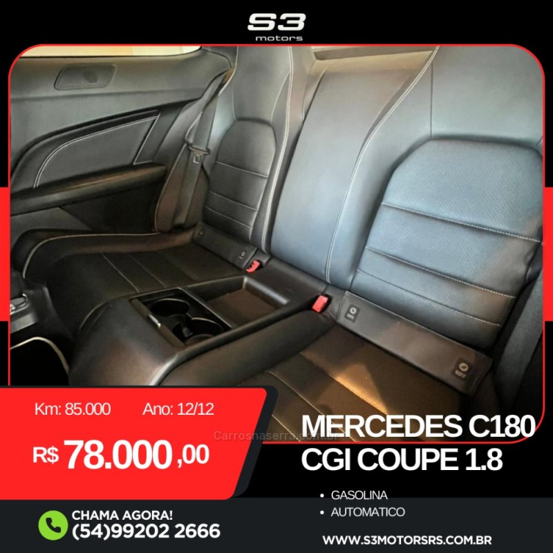 C 180 1.8 CGI COUPÉ TURBO 16V GASOLINA 2P AUTOMÁTICO - 2012 - CAXIAS DO SUL