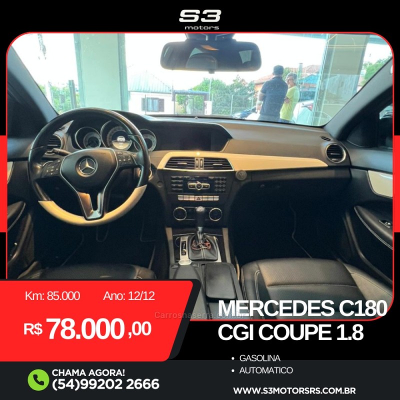 C 180 1.8 CGI COUPÉ TURBO 16V GASOLINA 2P AUTOMÁTICO - 2012 - CAXIAS DO SUL