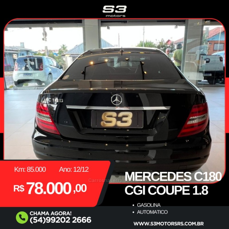 C 180 1.8 CGI COUPÉ TURBO 16V GASOLINA 2P AUTOMÁTICO - 2012 - CAXIAS DO SUL