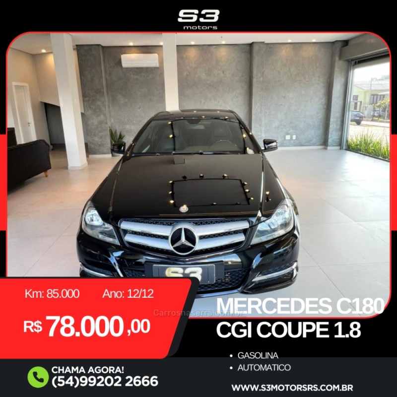 C 180 1.8 CGI COUPÉ TURBO 16V GASOLINA 2P AUTOMÁTICO - 2012 - CAXIAS DO SUL