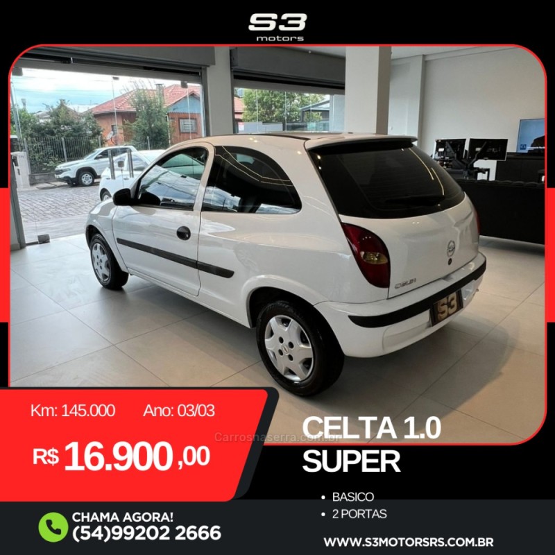 CELTA 1.0 MPFI VHC SUPER 8V GASOLINA 2P MANUAL - 2003 - CAXIAS DO SUL