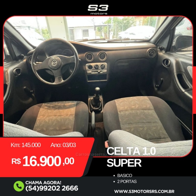 CELTA 1.0 MPFI VHC SUPER 8V GASOLINA 2P MANUAL - 2003 - CAXIAS DO SUL
