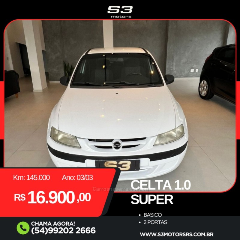 CELTA 1.0 MPFI VHC SUPER 8V GASOLINA 2P MANUAL - 2003 - CAXIAS DO SUL