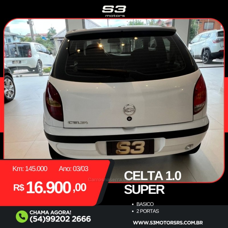 CELTA 1.0 MPFI VHC SUPER 8V GASOLINA 2P MANUAL - 2003 - CAXIAS DO SUL