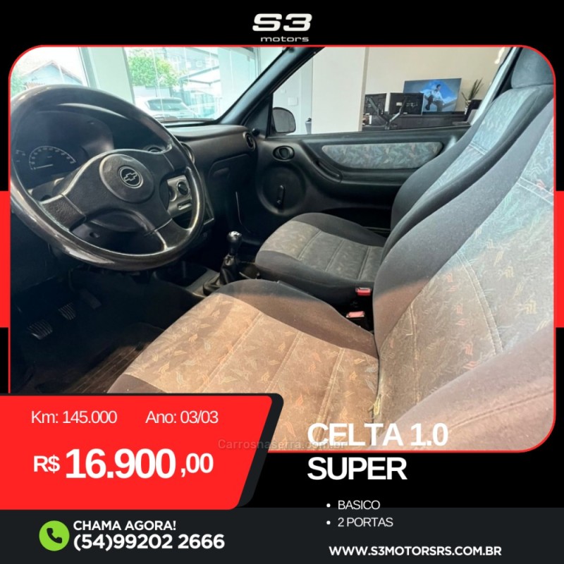 CELTA 1.0 MPFI VHC SUPER 8V GASOLINA 2P MANUAL - 2003 - CAXIAS DO SUL