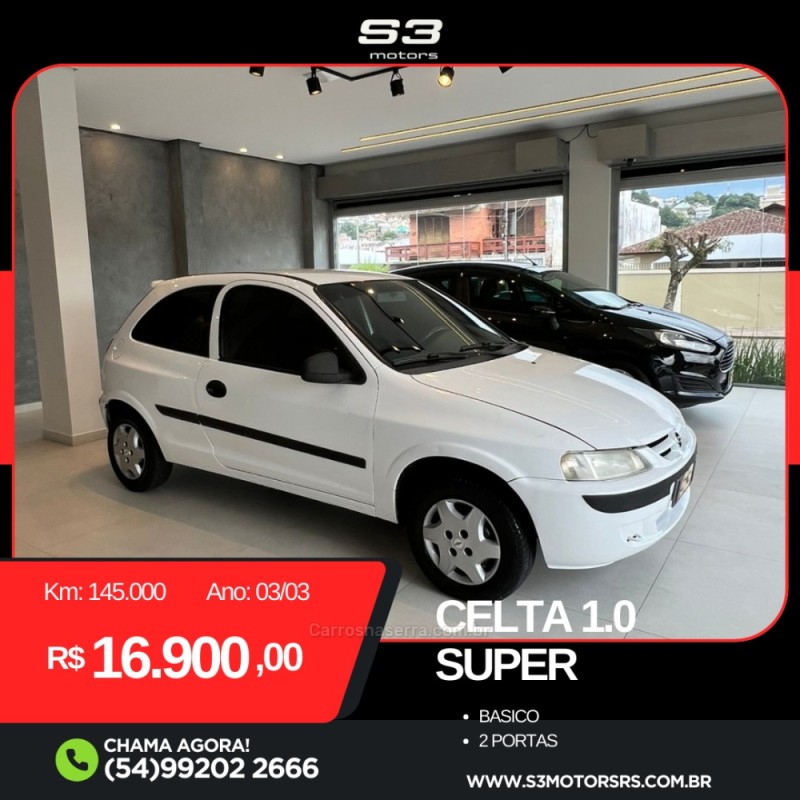 celta 1.0 mpfi vhc super 8v gasolina 2p manual 2003 caxias do sul