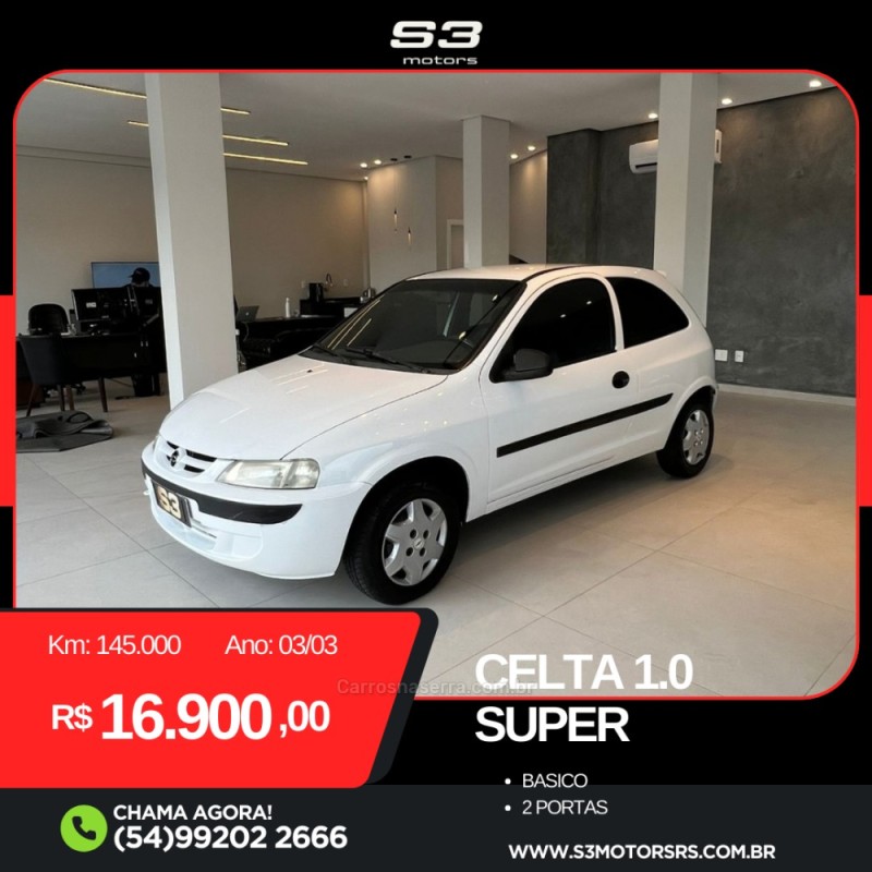 CELTA 1.0 MPFI VHC SUPER 8V GASOLINA 2P MANUAL - 2003 - CAXIAS DO SUL