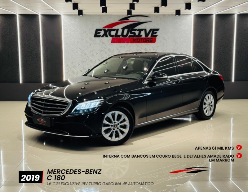 c 180 1.6 cgi exclusive 16v turbo gasolina 4p automatico 2019 caxias do sul