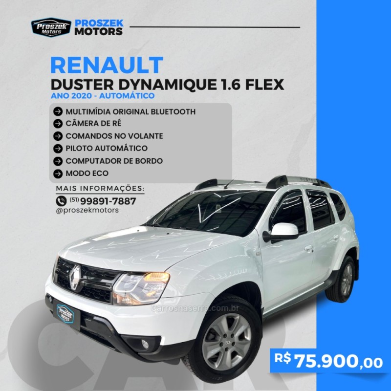 duster 1.6 dynamique 4x2 16v flex 4p automatico 2020 canoas