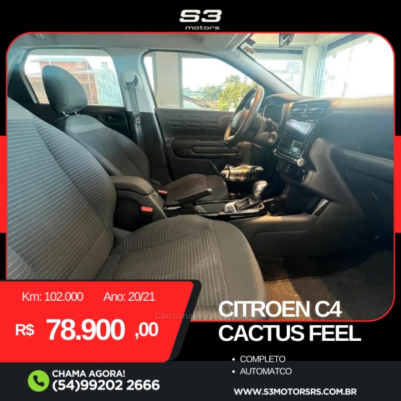 C4 CACTUS 1.6 VTI FEEL FLEX 4P AUTOMATICO - 2021 - CAXIAS DO SUL