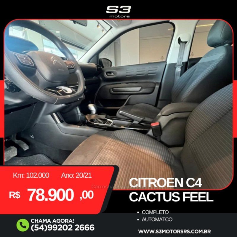 C4 CACTUS 1.6 VTI FEEL FLEX 4P AUTOMATICO - 2021 - CAXIAS DO SUL