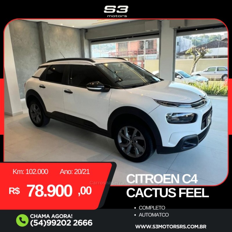 c4 cactus 1.6 vti feel flex 4p automatico 2021 caxias do sul