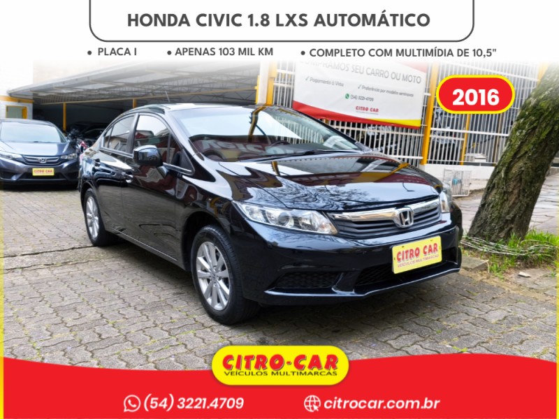 civic 1.8 lxs 16v flex 4p automatico 2016 caxias do sul