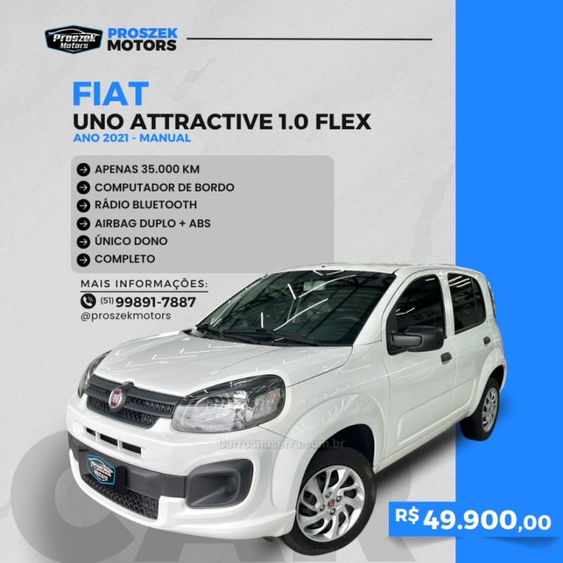 uno 1.0 evo attractive 8v flex 4p manual 2021 canoas