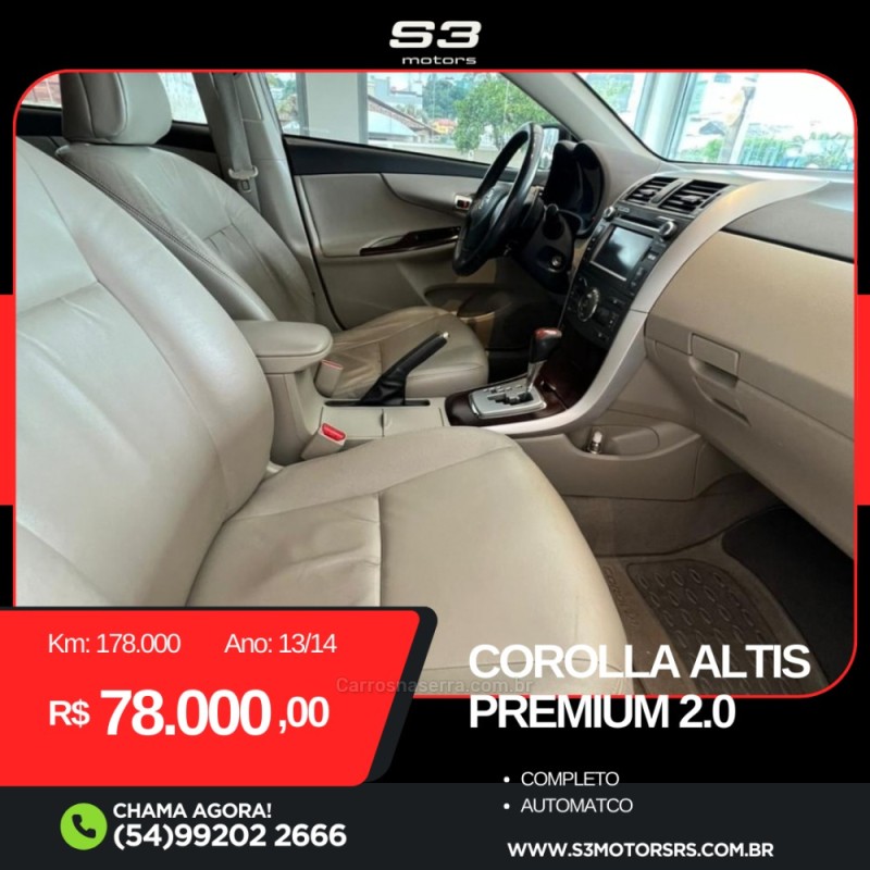 COROLLA 2.0 ALTIS PREMIUM 16V FLEX 4P AUTOMÁTICO - 2014 - CAXIAS DO SUL