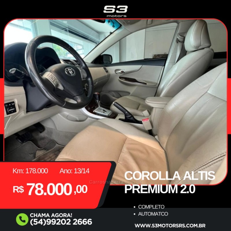 COROLLA 2.0 ALTIS PREMIUM 16V FLEX 4P AUTOMÁTICO - 2014 - CAXIAS DO SUL