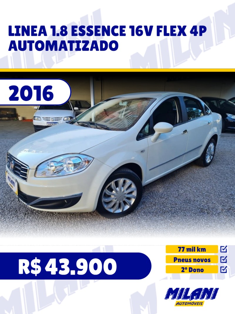 LINEA 1.8 ESSENCE 16V FLEX 4P AUTOMATIZADO - 2016 - BENTO GONçALVES