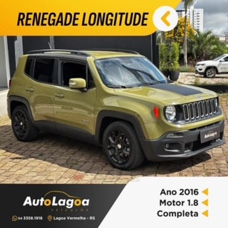renegade 1.8 16v flex longitude 4p automatico 2016 lagoa vermelha