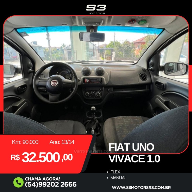 UNO 1.0 VIVACE 8V FLEX 4P MANUAL - 2014 - CAXIAS DO SUL