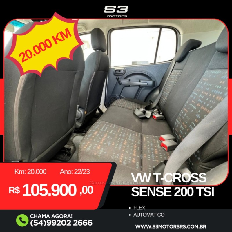 T-CROSS 1.0 TSI 200 SENSE AUTOMÁTICO - 2023 - CAXIAS DO SUL