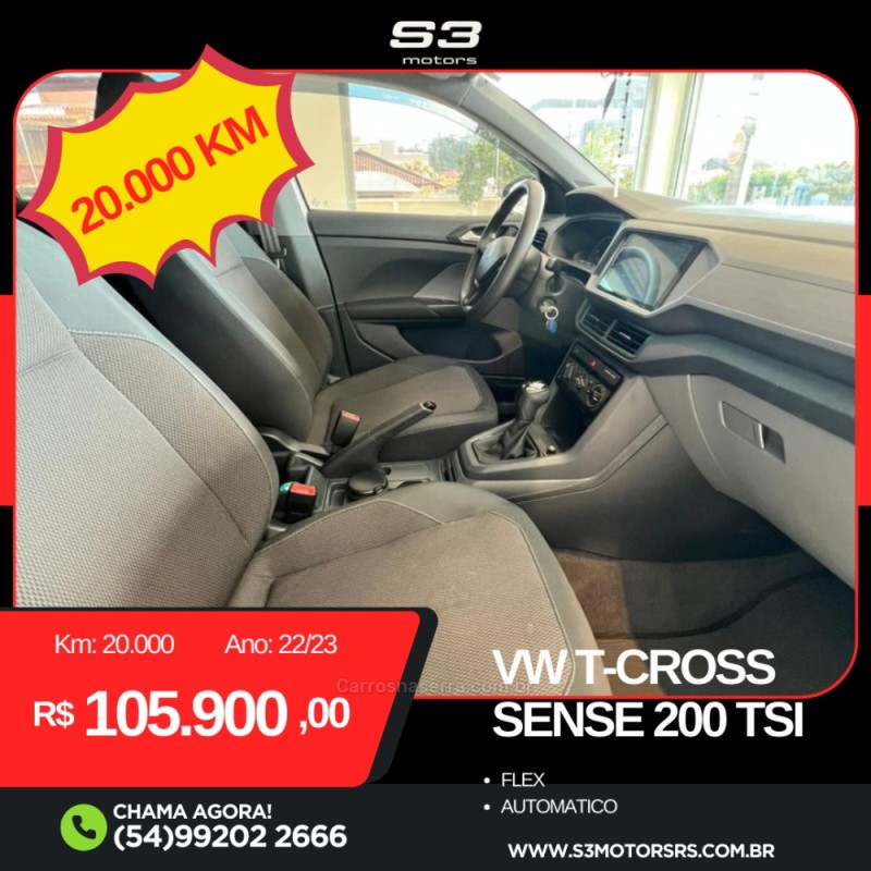 T-CROSS 1.0 TSI 200 SENSE AUTOMÁTICO - 2023 - CAXIAS DO SUL