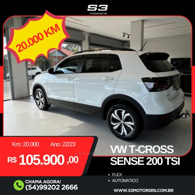 T-CROSS 1.0 TSI 200 SENSE AUTOMÁTICO - 2023 - CAXIAS DO SUL