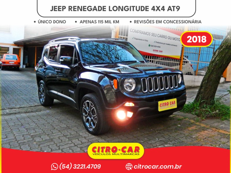 renegade 2.0 16v turbo diesel longitude 4p 4x4 automatico 2018 caxias do sul