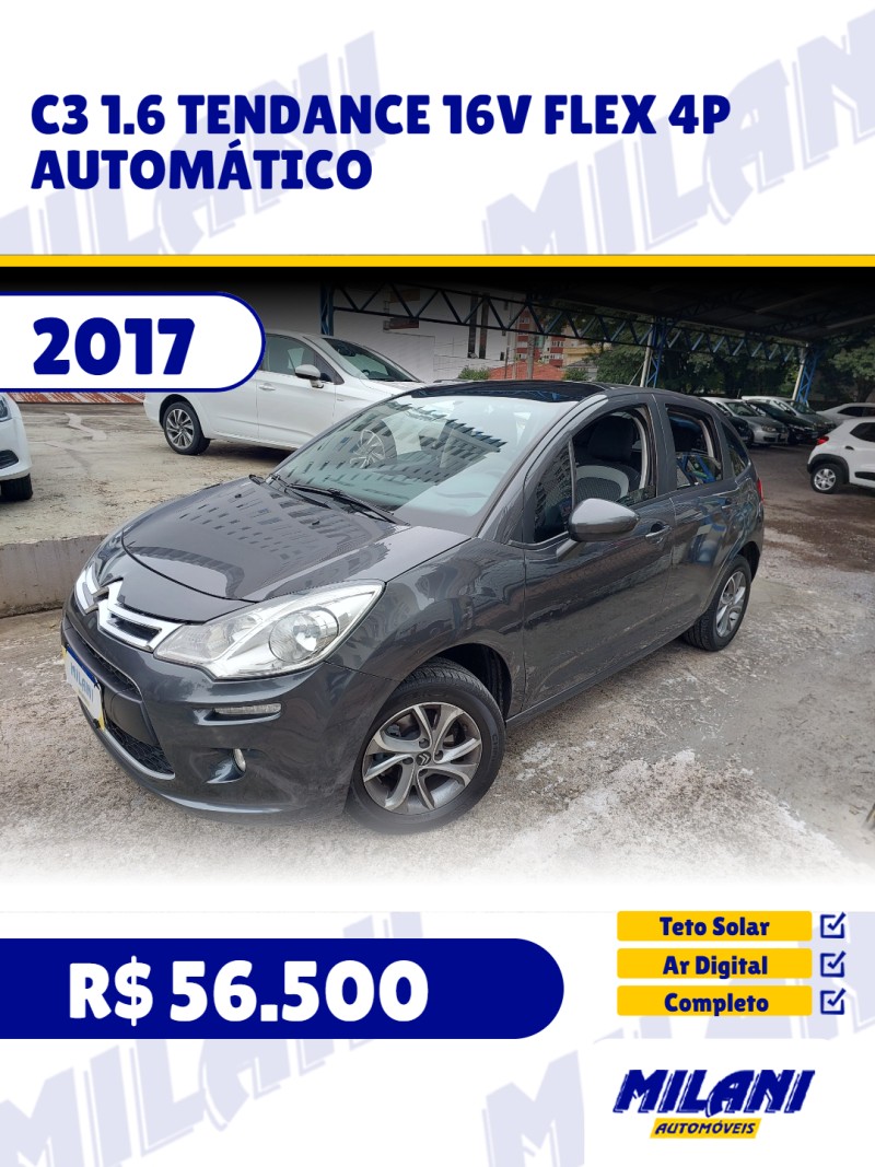c3 1.6 tendance 16v flex 4p automatico 2017 bento goncalves