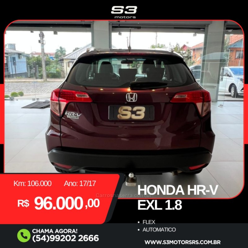 HR-V 1.8 16V FLEX EXL 4P AUTOMÁTICO - 2017 - CAXIAS DO SUL