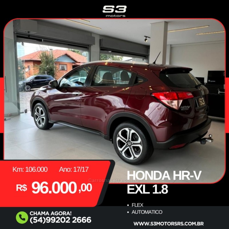 HR-V 1.8 16V FLEX EXL 4P AUTOMÁTICO - 2017 - CAXIAS DO SUL