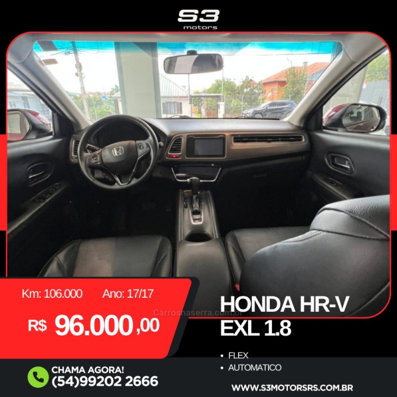 HR-V 1.8 16V FLEX EXL 4P AUTOMÁTICO - 2017 - CAXIAS DO SUL