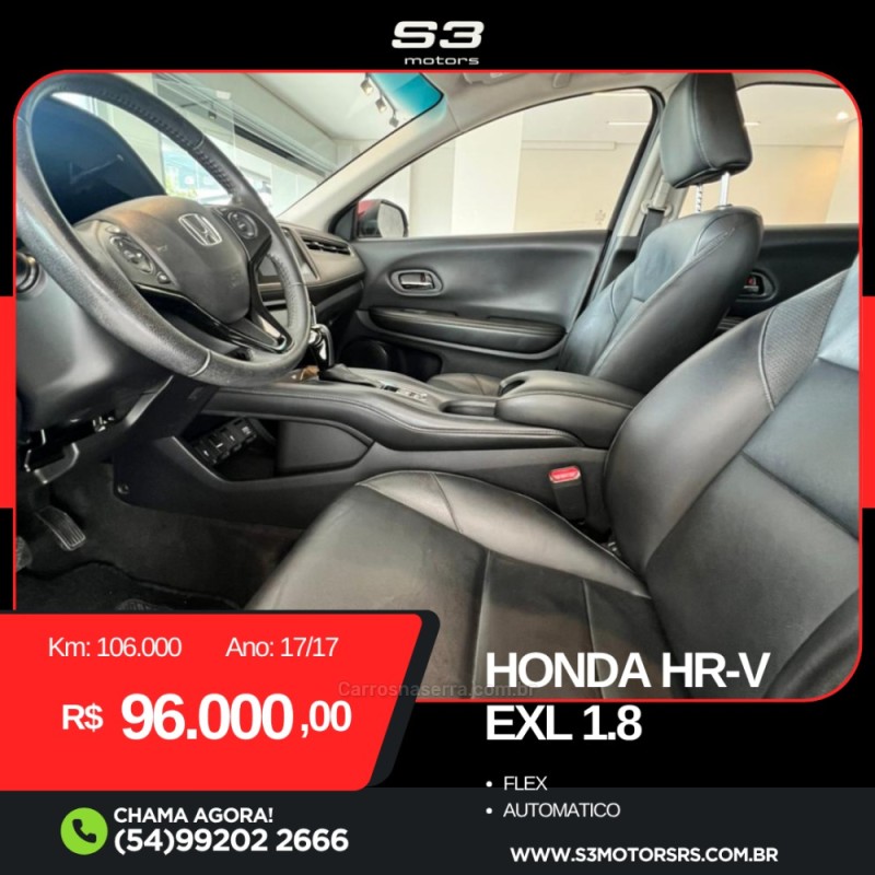 HR-V 1.8 16V FLEX EXL 4P AUTOMÁTICO - 2017 - CAXIAS DO SUL