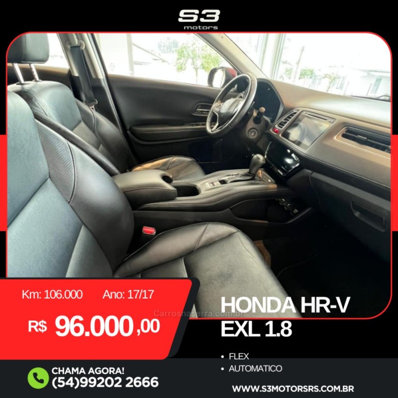 HR-V 1.8 16V FLEX EXL 4P AUTOMÁTICO - 2017 - CAXIAS DO SUL