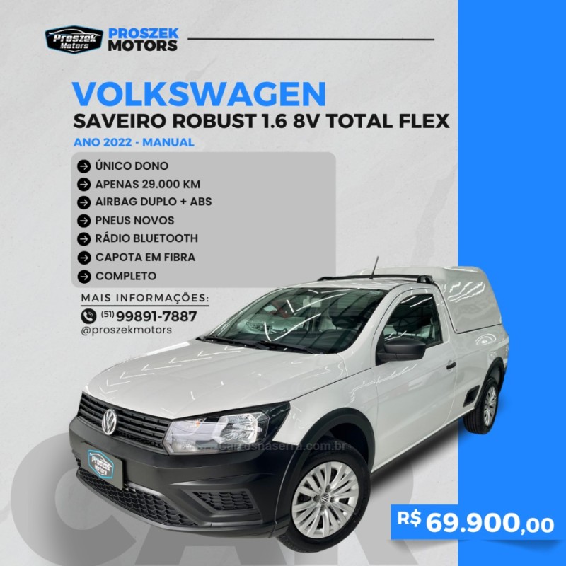 SAVEIRO 1.6 ROBUST CS 8V FLEX 2P MANUAL